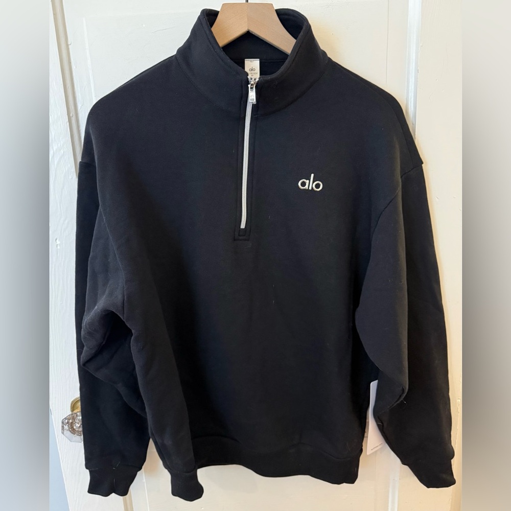 Alo Yoga Accolade 1/4 Zip Pullover Black XS - Picture 4 of 5
